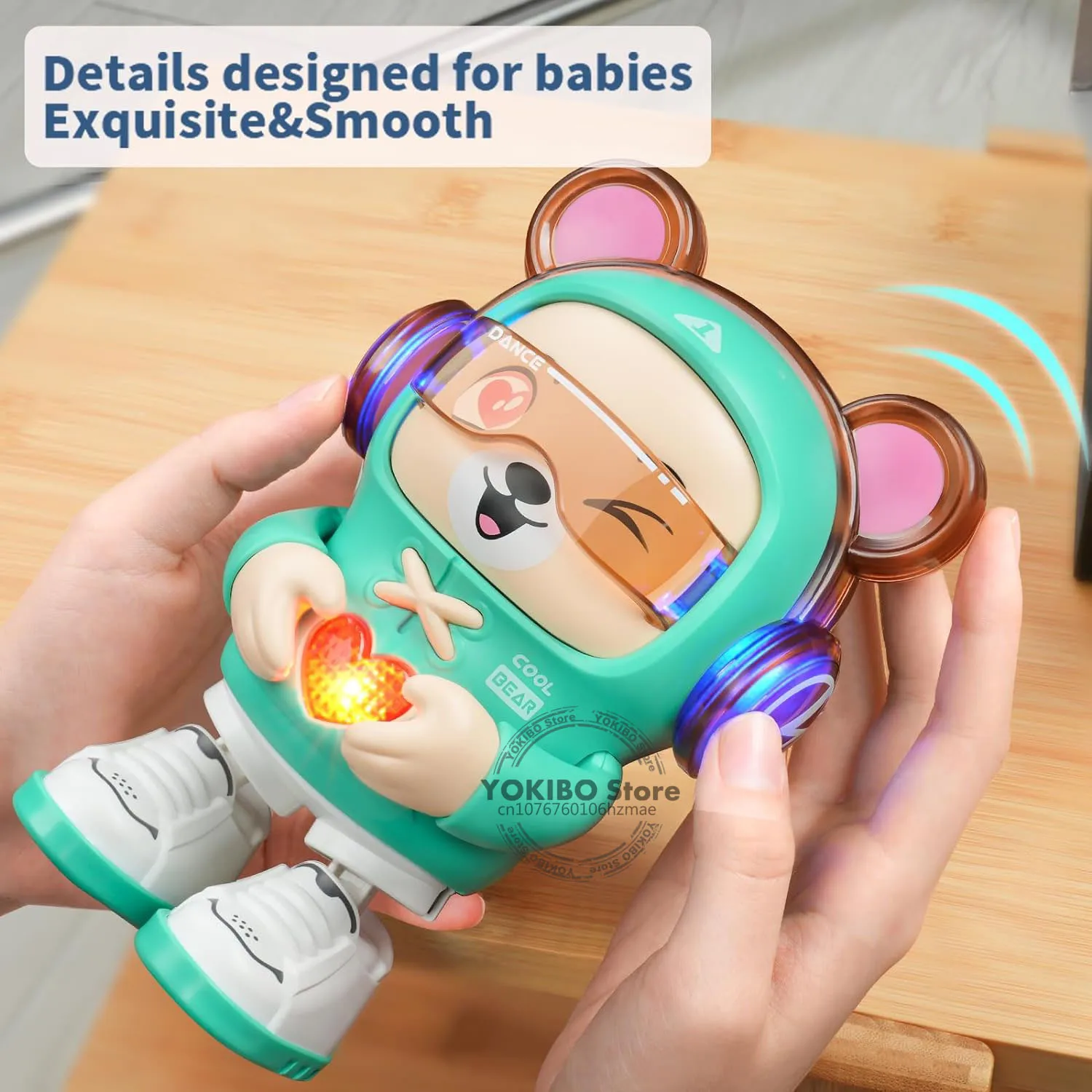 Interactive Baby Toys,with Light Musical, Dancing,Love Gesture,Fun Moving Crawling Toy for Babies Age 6-12 Months,Toddlers Toy