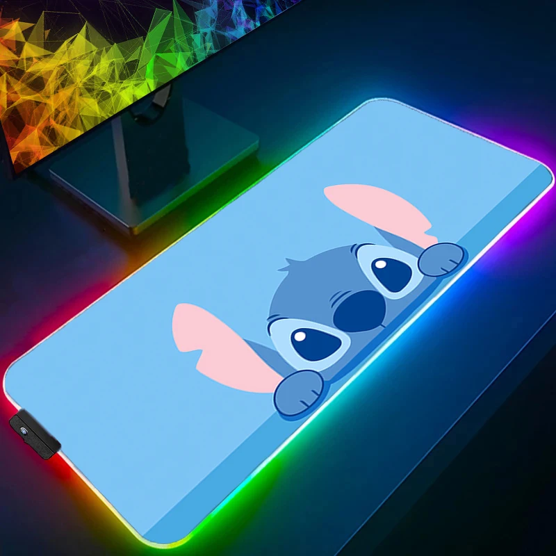 لوحة ماوس كبيرة RGB حافة كمبيوتر صغيرة بيضاء غرزة سرعة الكمبيوتر للاعبين الرياضات الإلكترونية الخلفية لوحة مفاتيح الكمبيوتر المحمول LED xxl لوحة الماوس