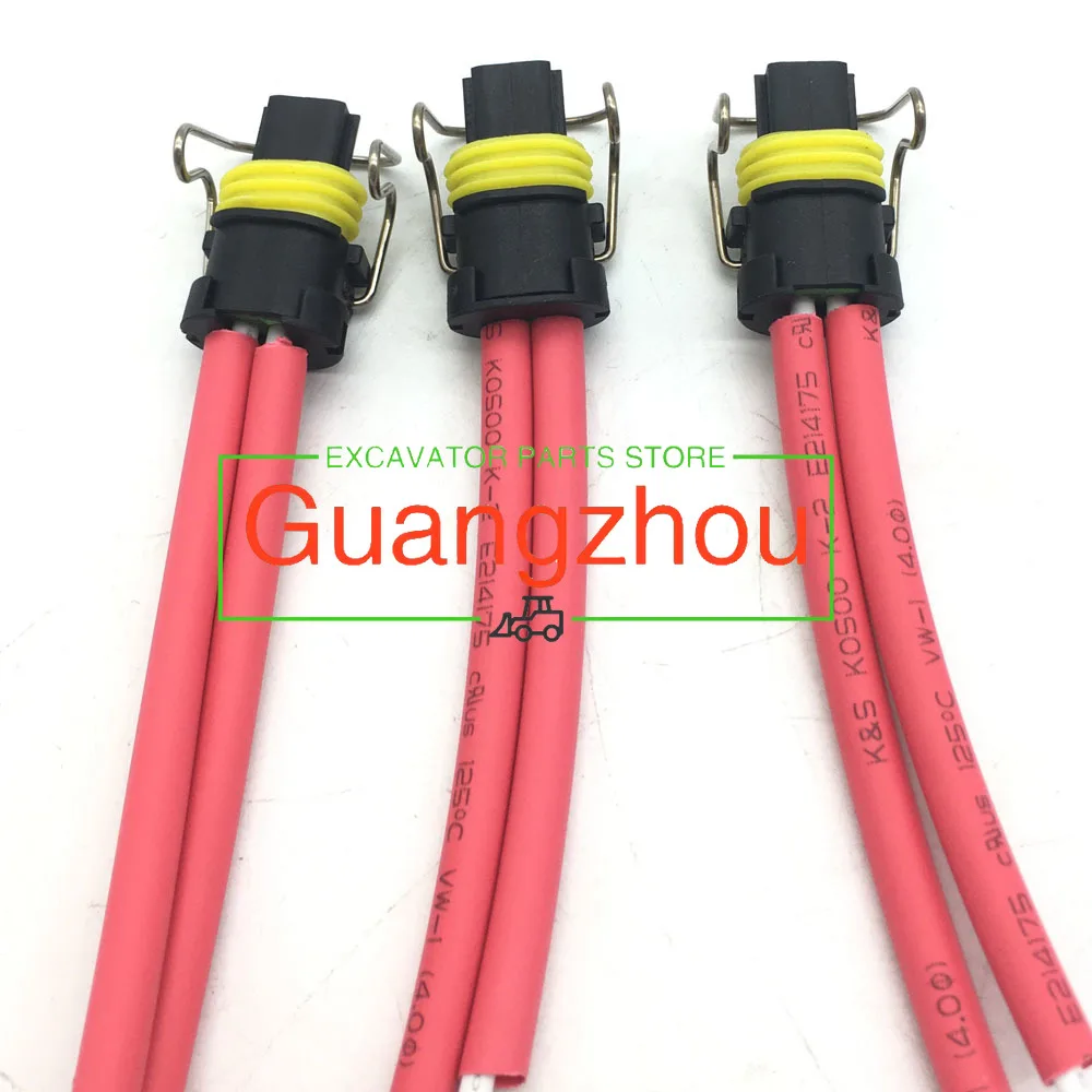 366-9748 3669748 Engine C7 C9 2pin Fuel Injector Wiring Harness Connector Plug For Parts Excavator Accessories