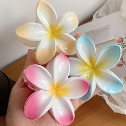 2022 New Hair Clips Girls Colorful Elegant Flower Shape Hair Claws Plastic Women Hair Clip Hair Accessories Fashion Claw Clip