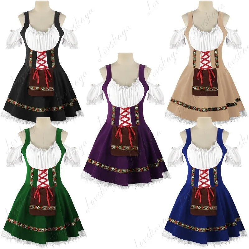 

Halloween Costume - Beer Lady Dress Cosplay Stage Performance Outfit - Maid Costume