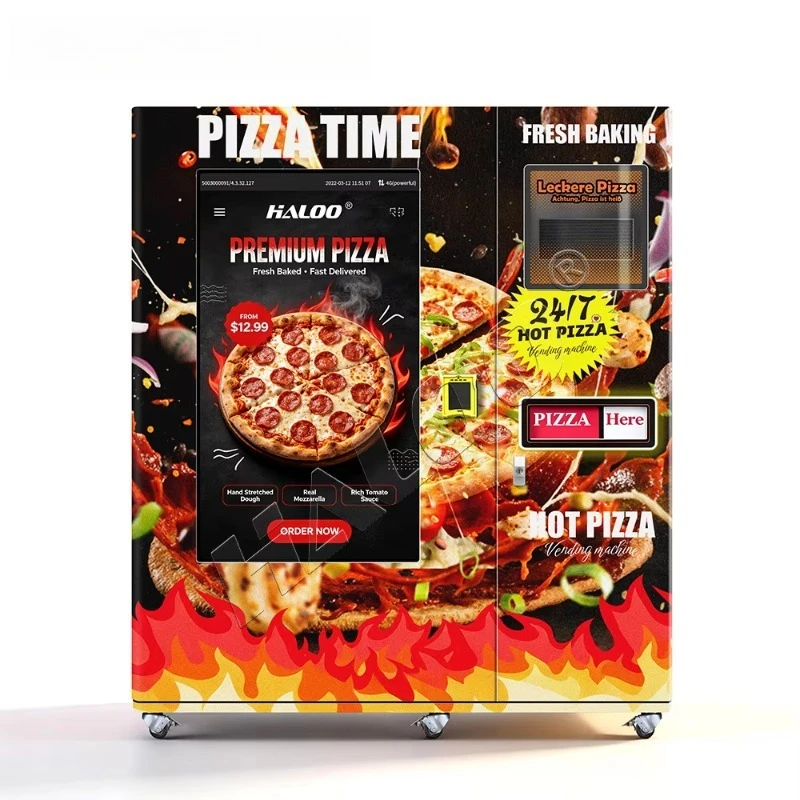 2026 New Commercial Pizza Vending Machine Fully Automatic AI Controlled Hot Fresh Pizza Maker Touch Screen Self Service Custom