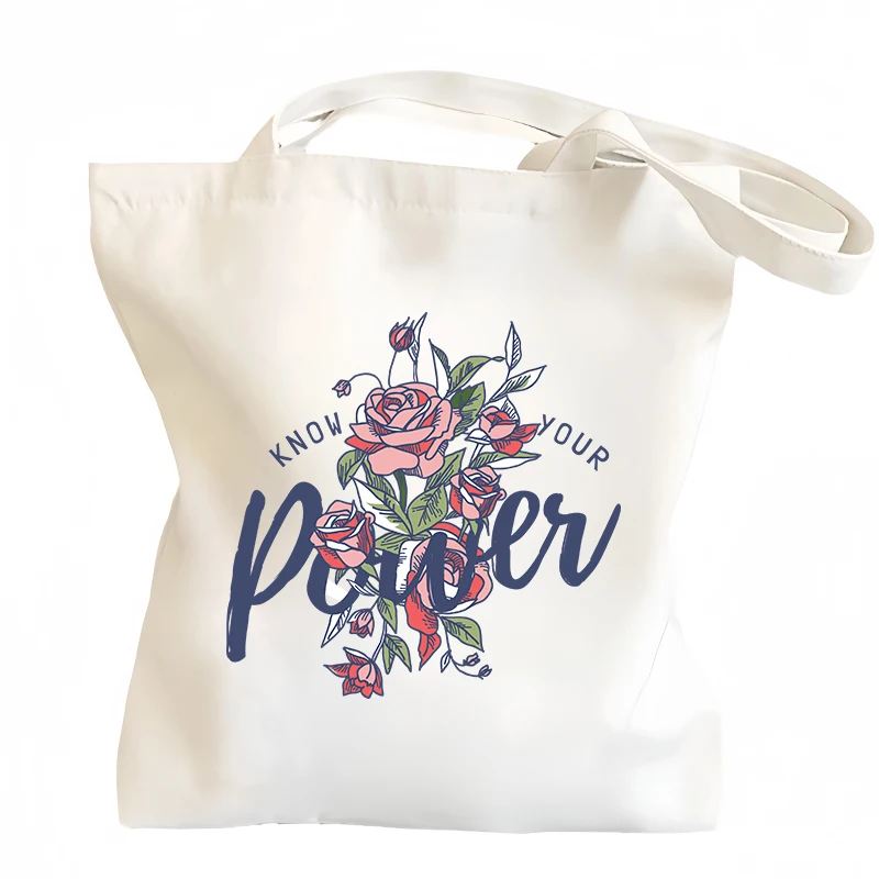 الرجعية موضة روز نمط قماش حقيبة يد كل مباراة النساء الرجال خمر حقيبة جديدة حقائب اليد عادية عالية السعة حقيبة تسوق قابلة للطي