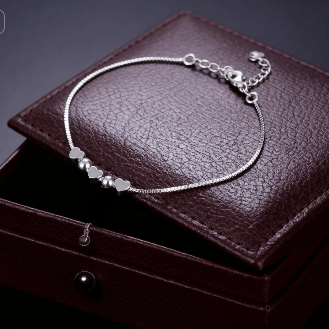 Originality heart box chain 925 sterling silver Bracelets for women Fashion Party Wedding Engagement streetwear Jewelry Gifts