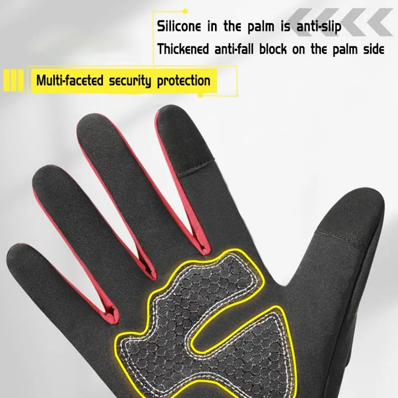 Winter Motorcycle Gloves Touch Screen Full Finger Outdoor Sports Steel Shell Protection Glove Riding Windproof Tactical Gloves