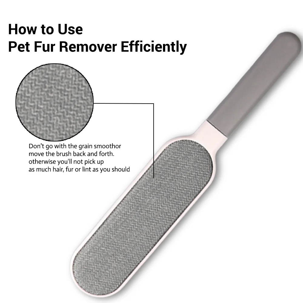 Double sided pet hair remover, reusable cat and dog hair removal tool, suitable for clothes, sofas, carpets, bedrooms, and beds