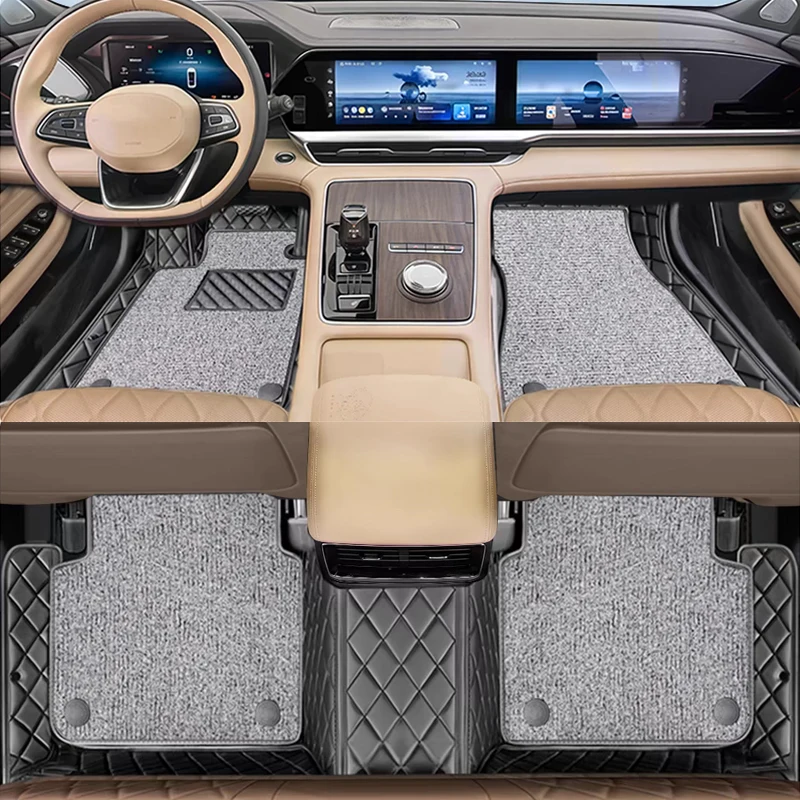 Custom Double Layer Car Floor Mats Fit for Chevrolet Corvette C5 1997 1998 1999 2000 2001 2002 2003 2004 Auto Boot Carpet
