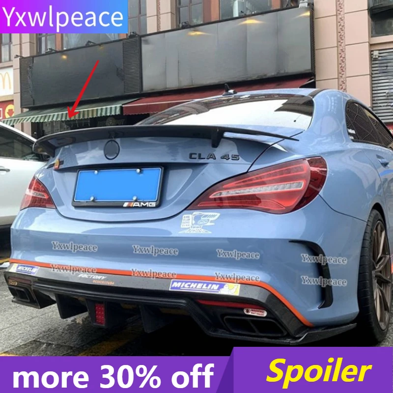 For Mercedes-Benz CLA W117 Spoiler CLA180 CLA200 250 CLA260 CLA45 2014 -2018 RT Style Real Carbon Fiber/ABS Rear Trunk Spoiler