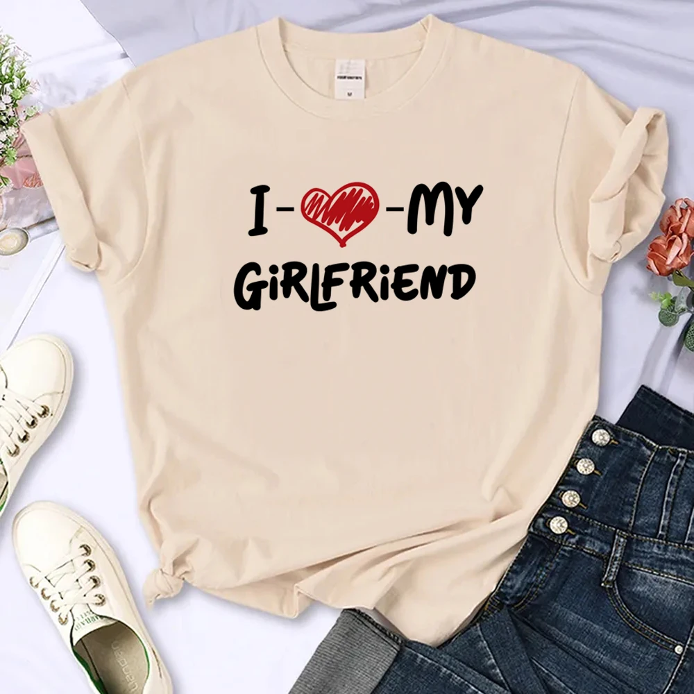 

i Love My Girlfriend top women manga Tee female Japanese streetwear 2000s clothes