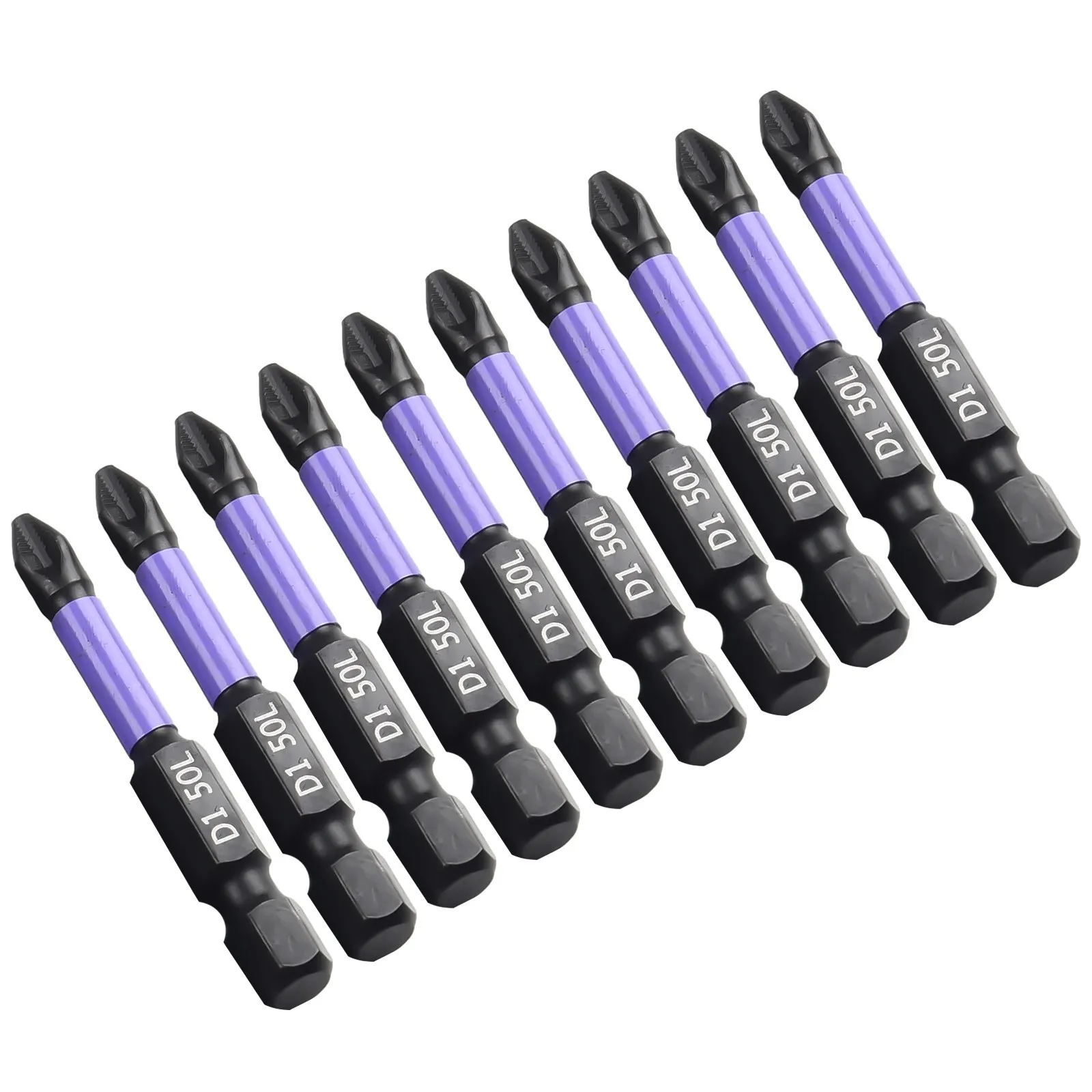 10/20pcs PH2 Cross Screwdriver Set Magnetic Batch Head Hardness Impact Drill Bit Non-slip Screwdriver Hand Tools 25/50/65/70cm