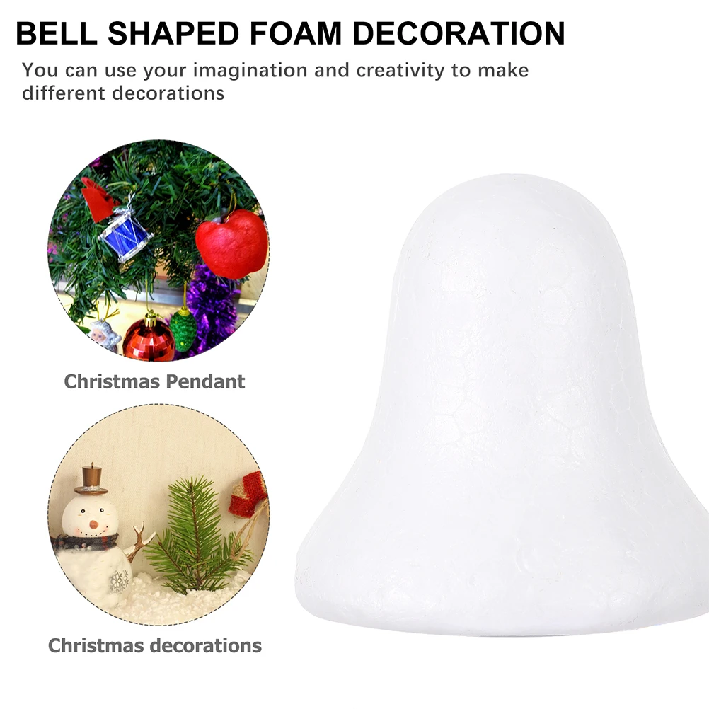 

20Pcs White Foams Jingle Bell Model DIY Christmas Tree Decor Craft Supplies