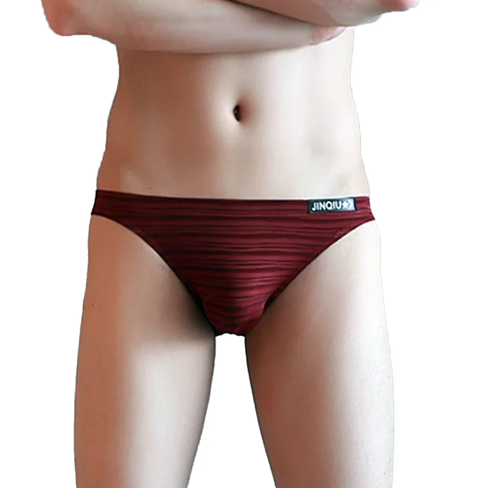 Biquíni masculino listrado elegante G String material leve e respirável ajuste de cintura baixa preto/branco/cinza/vermelho/safira