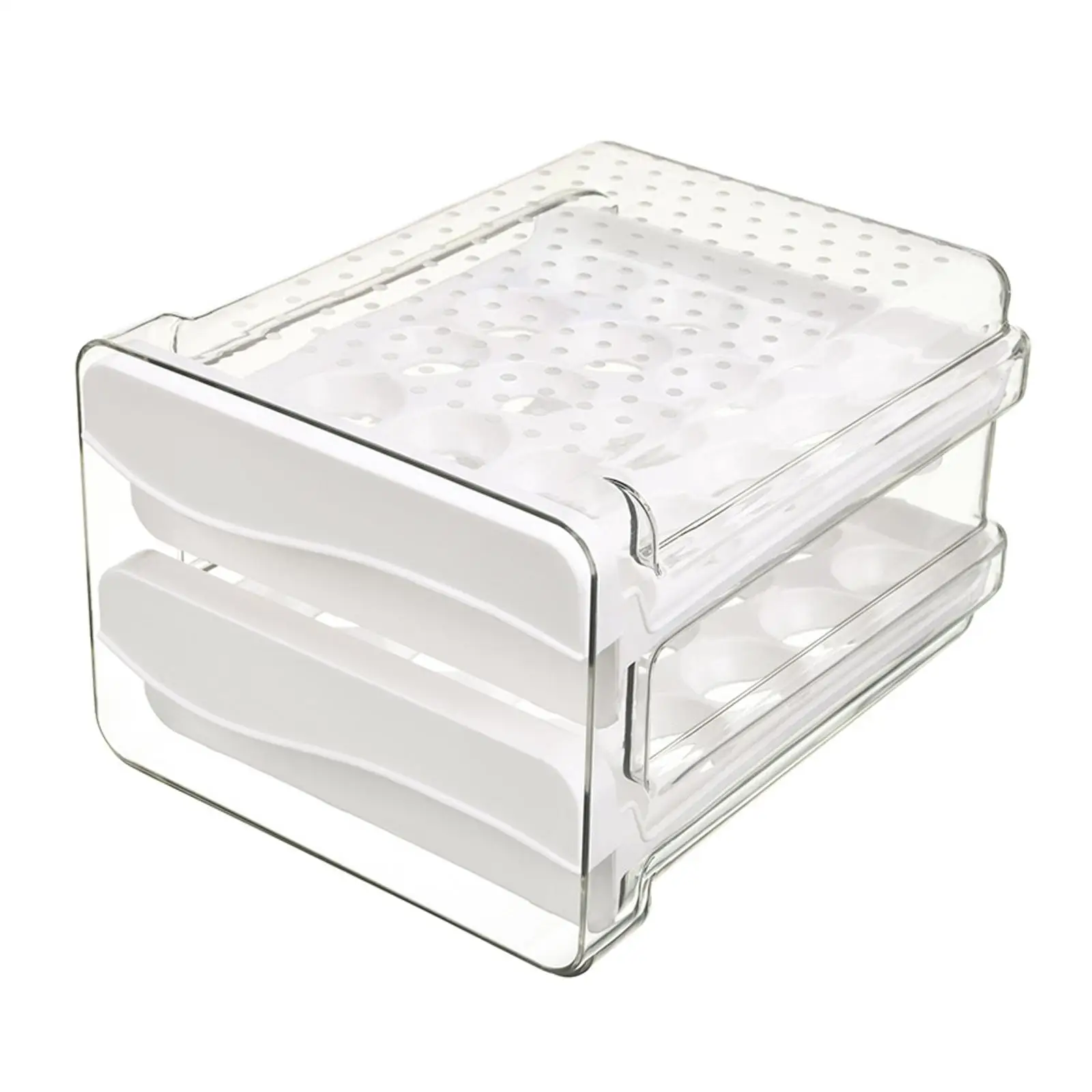 Double Layer Egg Storage Container Fridge Eggs Organizers Support Egg Holder for