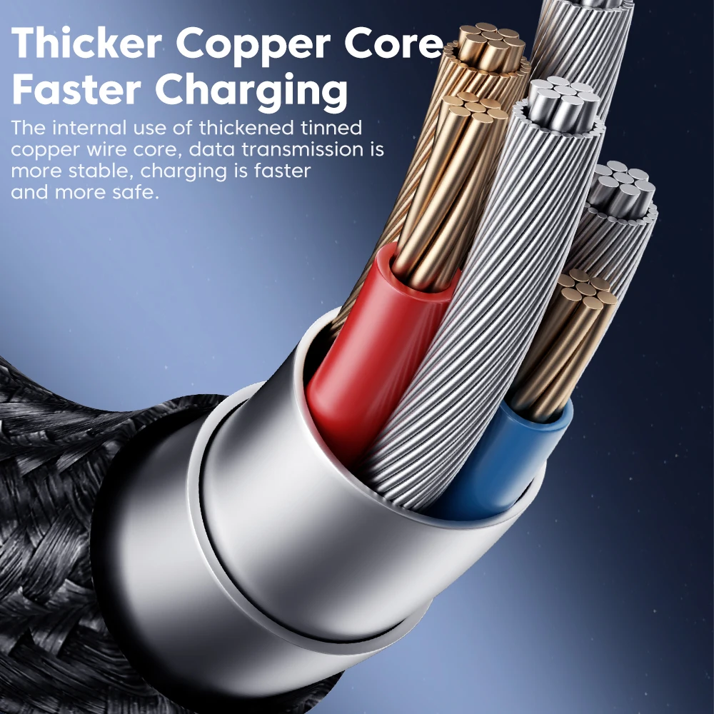 Toocki 4 in 1 USB and Type C Cable to USB C and iP Data Cord PD60W LED Display Fast Charging USB A Wire for iPhone Xiaomi Tablet