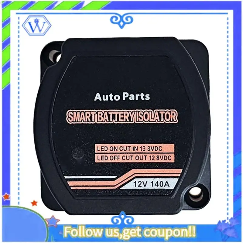 

M46K-Smart Dual Battery Isolator,12V 140A Voltage Sensitive Relay VSR, For All Automotive Land,RV Yacht Dual Battery Isolator