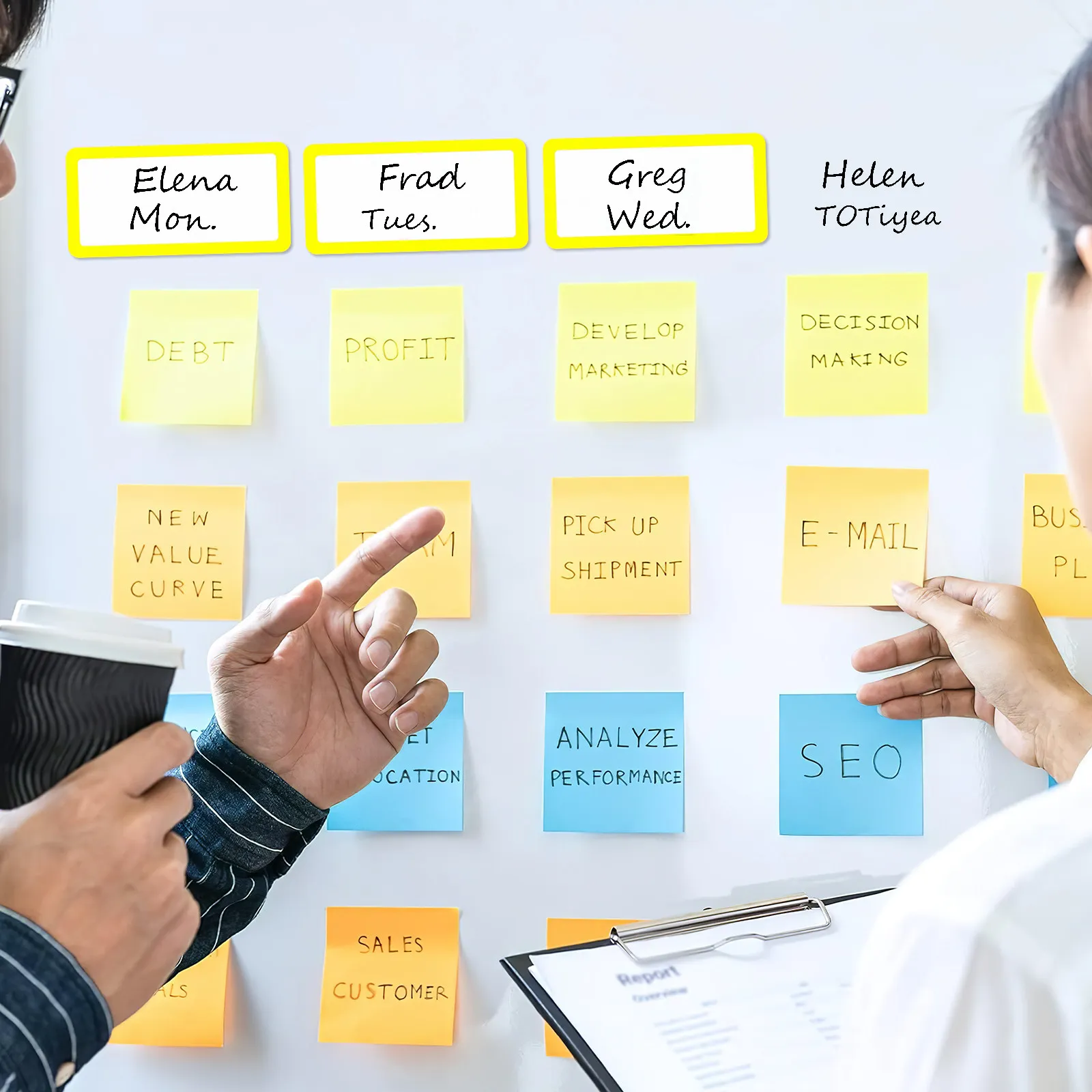 

10Pcs Magnetic Name Tags Dry Erase Reusable Writable Labels Whiteboard Refrigerator Office Multi-Function Sheets