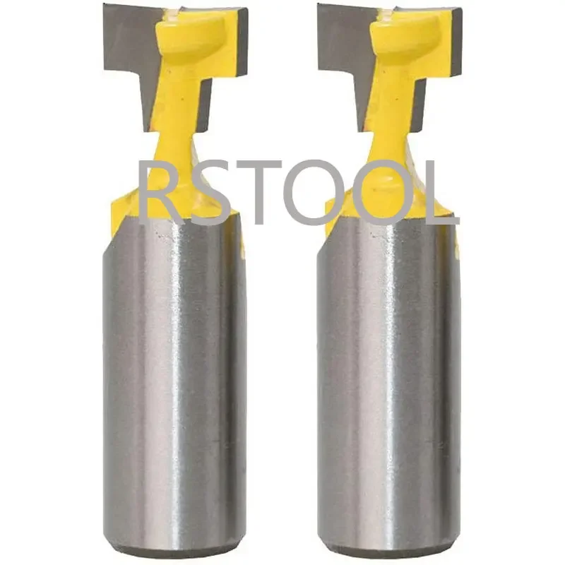 

T-Slot Router Cutter Bit, Hex Bolt Woodworking Keyhole, 1/2" Shank 1/2" Cutting Dia, 1/2*3/8 Inch Pack of 2,Yellow