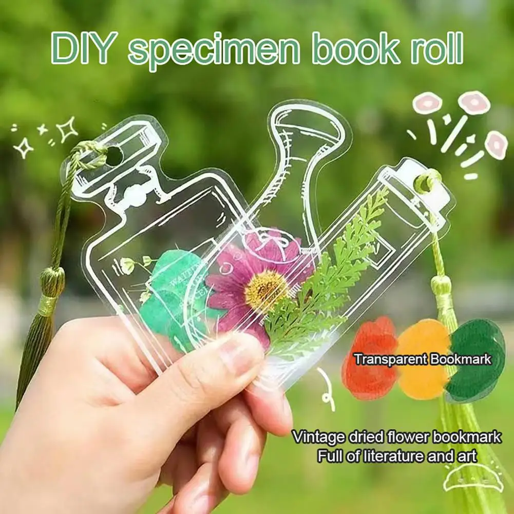 Bookmark Making Kit Dried Flower Bookmark Kit 20pcs Transparent Dried Flower Bookmarks Set Handmade Pressed Floral Page Clips