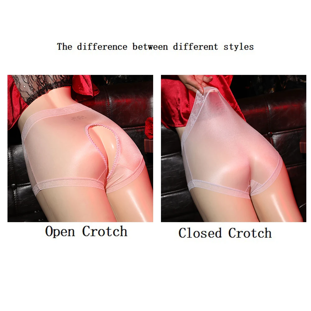 Open Crotch Erotic Panties Men Women Sheer Ultra-thin Briefs See-through High Elastic Underwear  Breathable Lace Shorts Gaywear