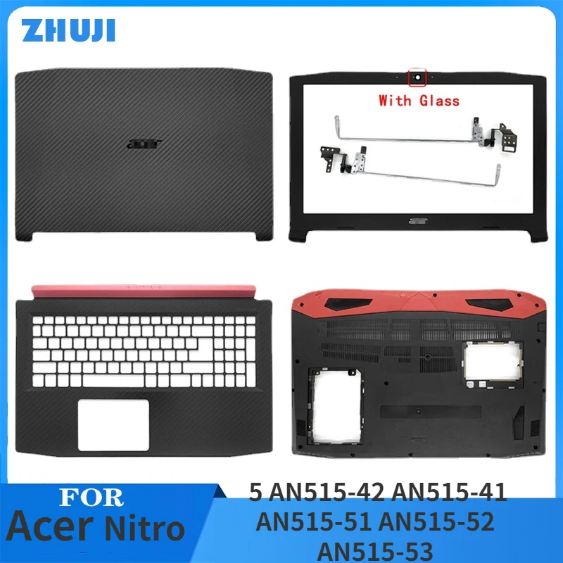 

NEW For Acer Nitro 5 AN515-42 AN515-41 AN515-51 AN515-52 AN515-53 LCD Back Cover Front Bezel Hinges Palmrest Bottom Base Case