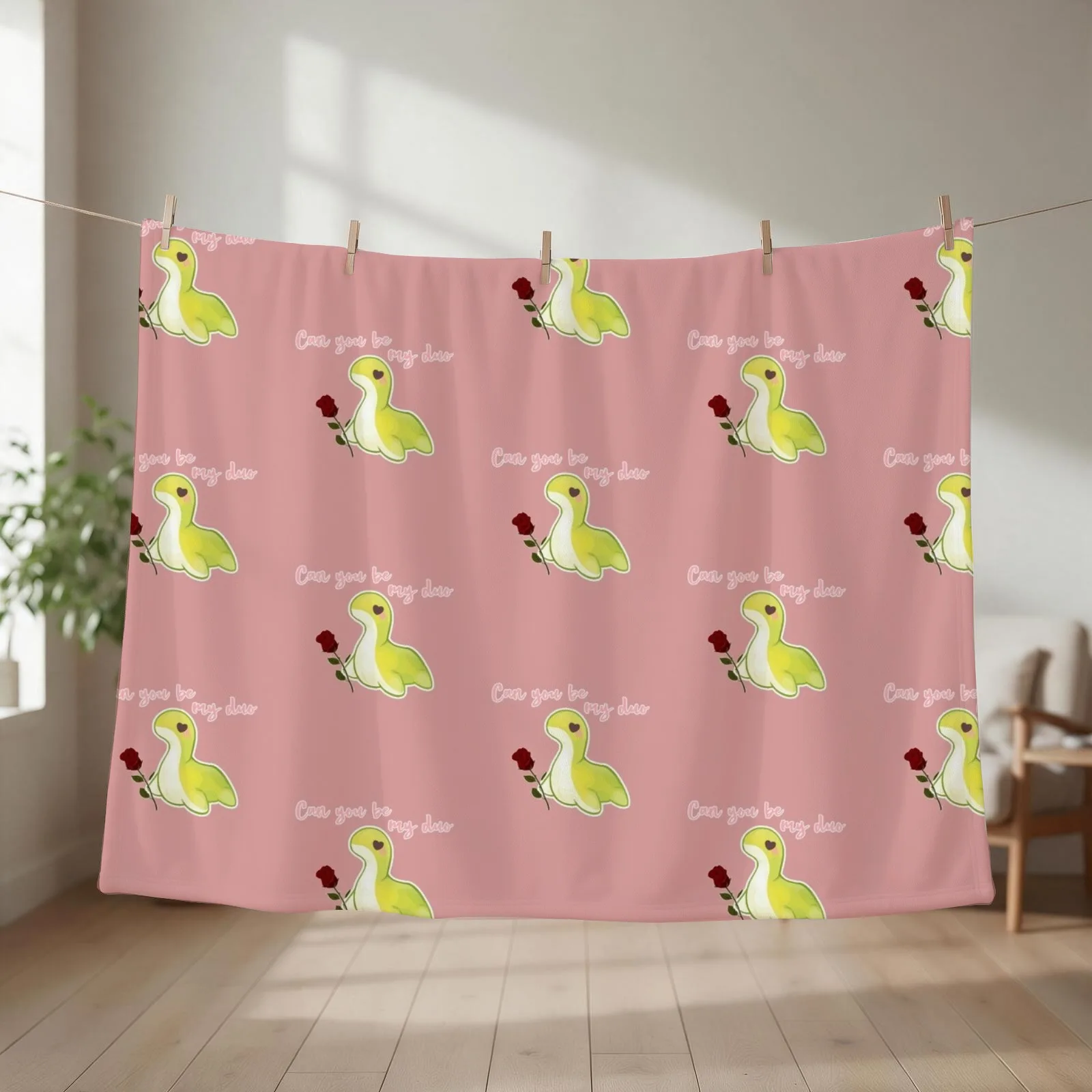Cute Nessie (Can you be my duo), from Apex legends Throw Blanket couch cozy soft plush fuzzy picnic outdoor blanket