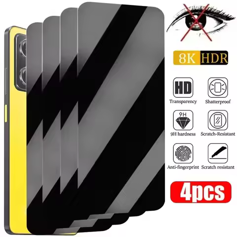 Anti Spy Screen Protector For Xiaomi Poco X6 Pro 5G M6 X3 C75 C65 M5S M5 F3 F4 M4 M3 X5 X4 GT M2 F2 C40 Privacy Tempered Glass