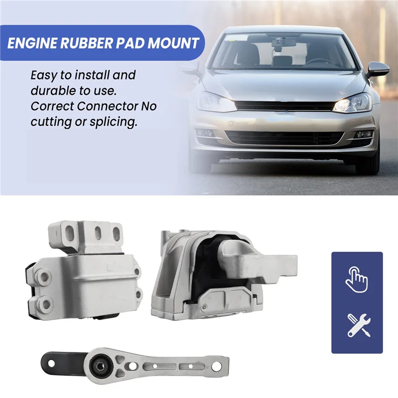 

1 Set Motor Mount Trans Mount Adjust Bracket For VW Golf Jetta Passat Skoda A3 S3 1K0199262M 1K0199555R 1K0199855BB