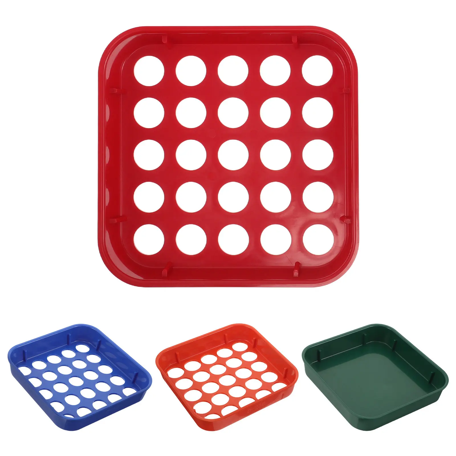 4Pcs Plastic Coin Sorting Tray Color Coded Flat Design for Pennies Quarters Dimes Nickels Fast Accurate Change Counting