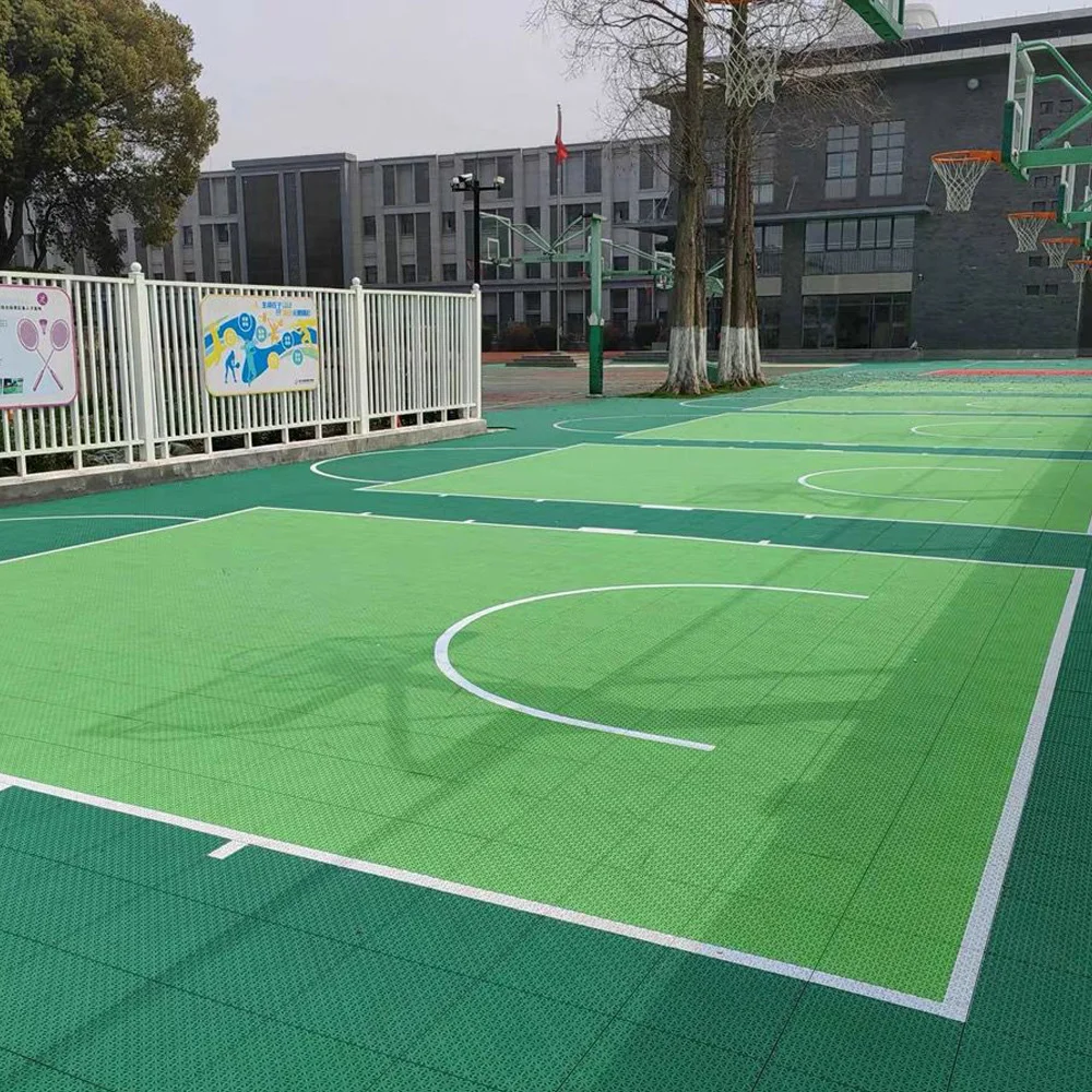 Beable Professional Outdoor Basketball Court Flooring, Sports Floor Tiles for School Surface, Customized Team Colors Logo