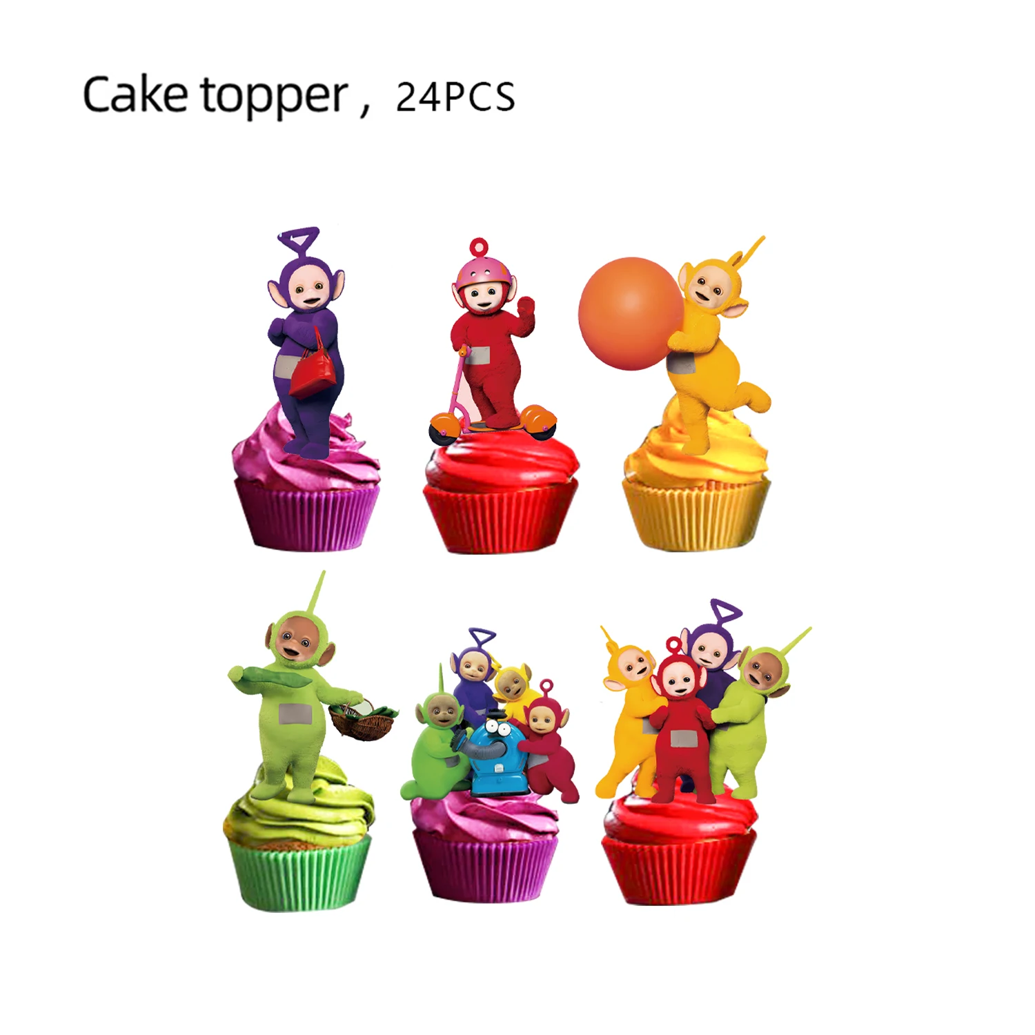 Tinky Winky Verjaardagsfeestje Decoratie Antennababy Po Wegwerp servies Tafelkleed Bord Beker servet Kinderfeestje Gunsten Benodigdheden
