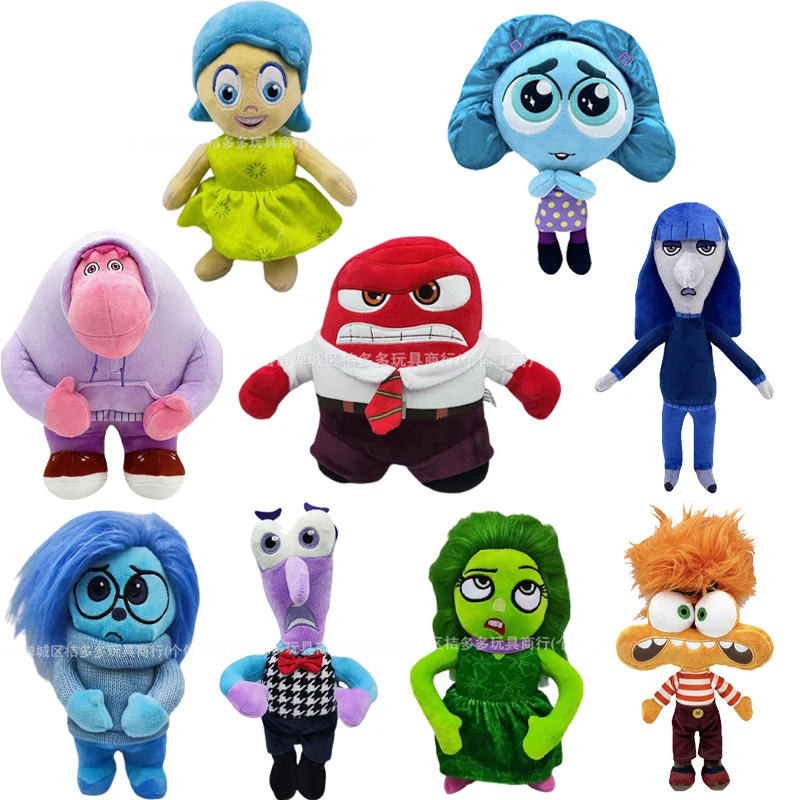 New Inside Out 2 Plush Dolls Kawaii Disney Cartoon Stuffed Doll Pillows Home Decor Cute Bedroom Ornament Children Birthday Gifts