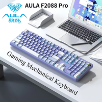 AULA F2088 Pro Gaming Keyboard 108 Keys Wired Mechanical Keyboard Magnetic Top Cover Multifunctional Knob Gaming Accessories