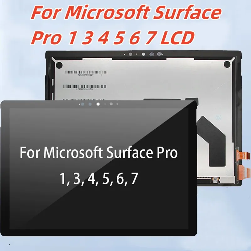 AAAA+++++ LCD For Microsoft Surface Pro 1 3 4 5 6 7 LCD Display Touch Screen Digitizer Assembly 1886 1807 1796 1724 16311514