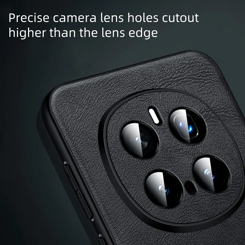 Business Plain Leather+TPU Case For Honor Magic 7 / 7 Pro Cover Skin-Friendly Luxury Shell With Camera Len Holes Cutout