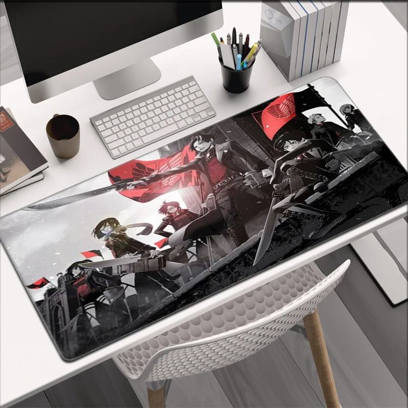 Attack on Titan Mouse Pad Anime Kawaii Gaming Accessories Tapis De Souris Carpet Laptop Ковер PC Gabinete Gamer Varmilo Mousepad