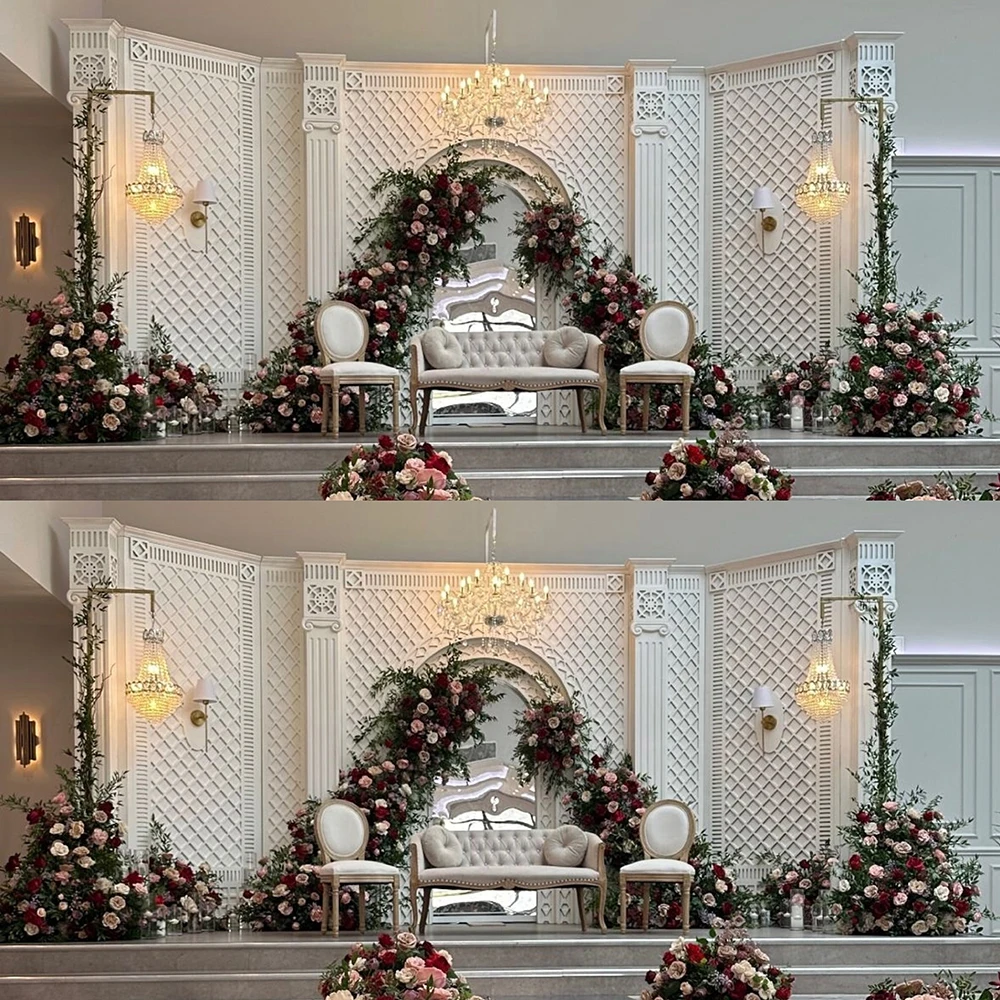 China Factory Supplier PVC Arch Backdrop Stand Castle Door Decoration Century Wedding Background For Rental