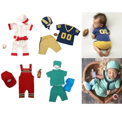 Newborn Rugby American Football Doctor Costume Photography Clothes Career Cosplay Outfits Studio Shoots Photo Props