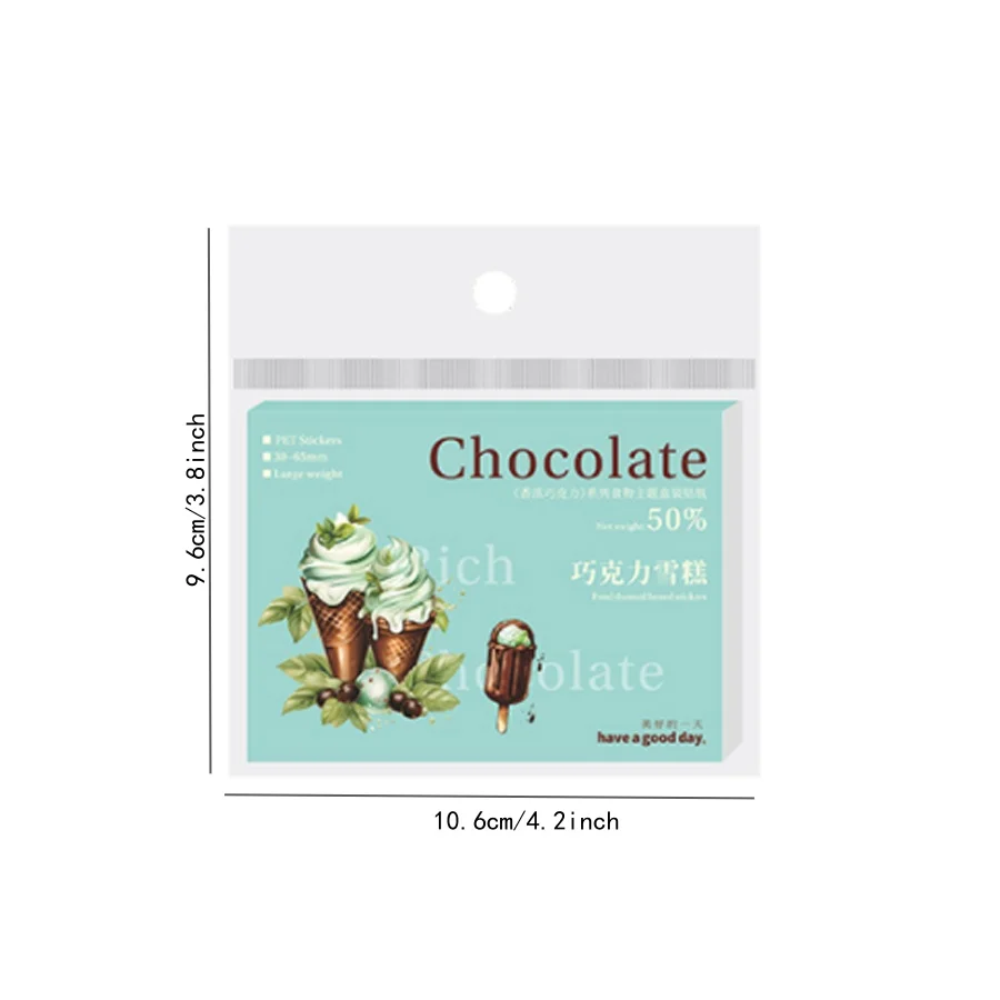 Mr. Paper 2Style 100Pcs/bag Coffee Chocolate Food Theme Box Set Sticker Creative Handbook DIY Scrapbook Journal Material Sticker