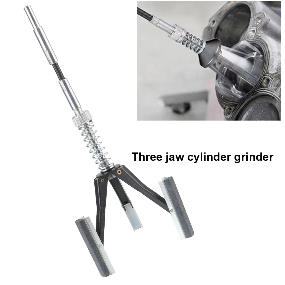 Three-jaw Cylinder Sander Car Engine Brake Cylinder Bore Hone Tool Inner Diameter Grinder Steel Adjustable