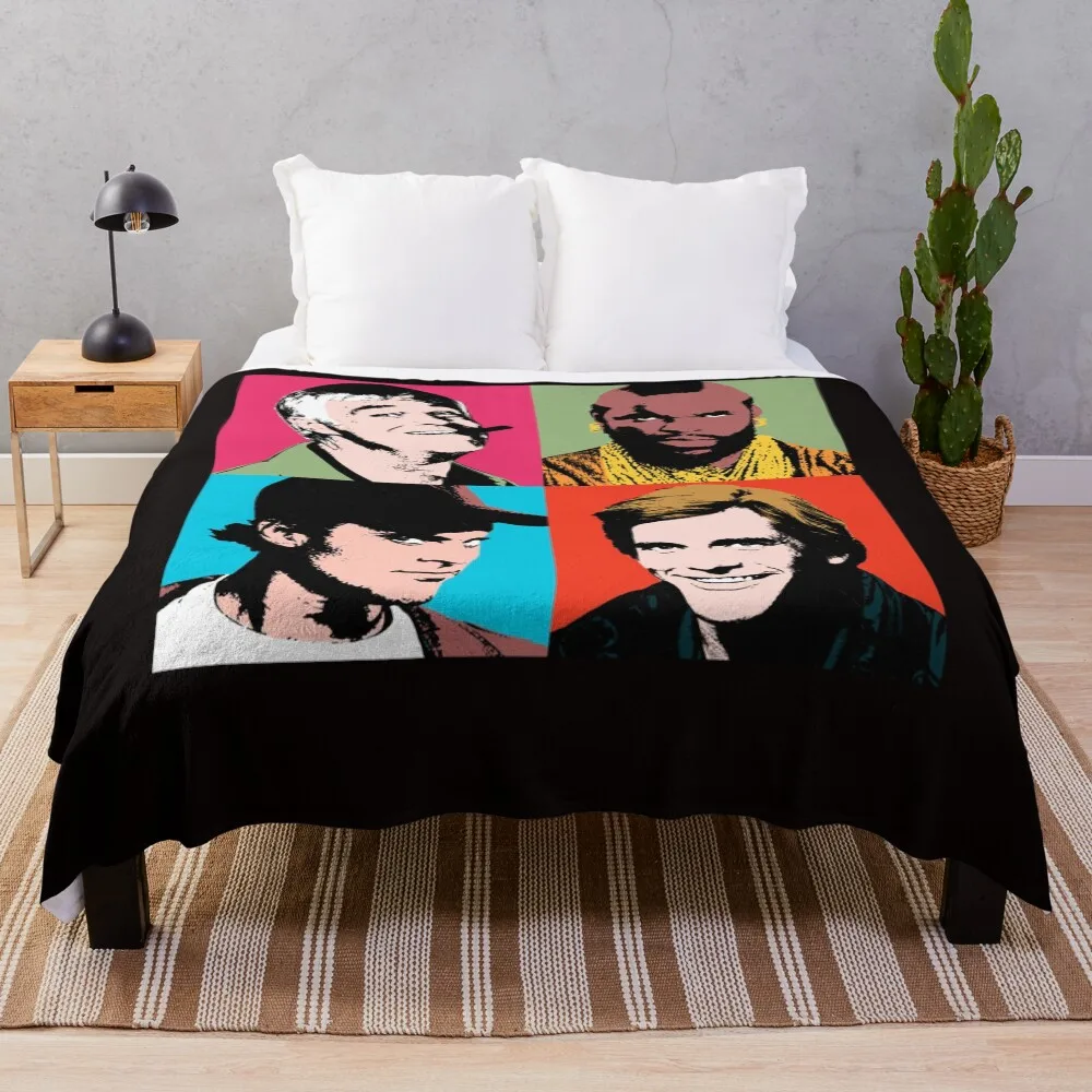 

The A-Warhol Team Throw Blanket Winter beds Vintage Soft Plush Blankets