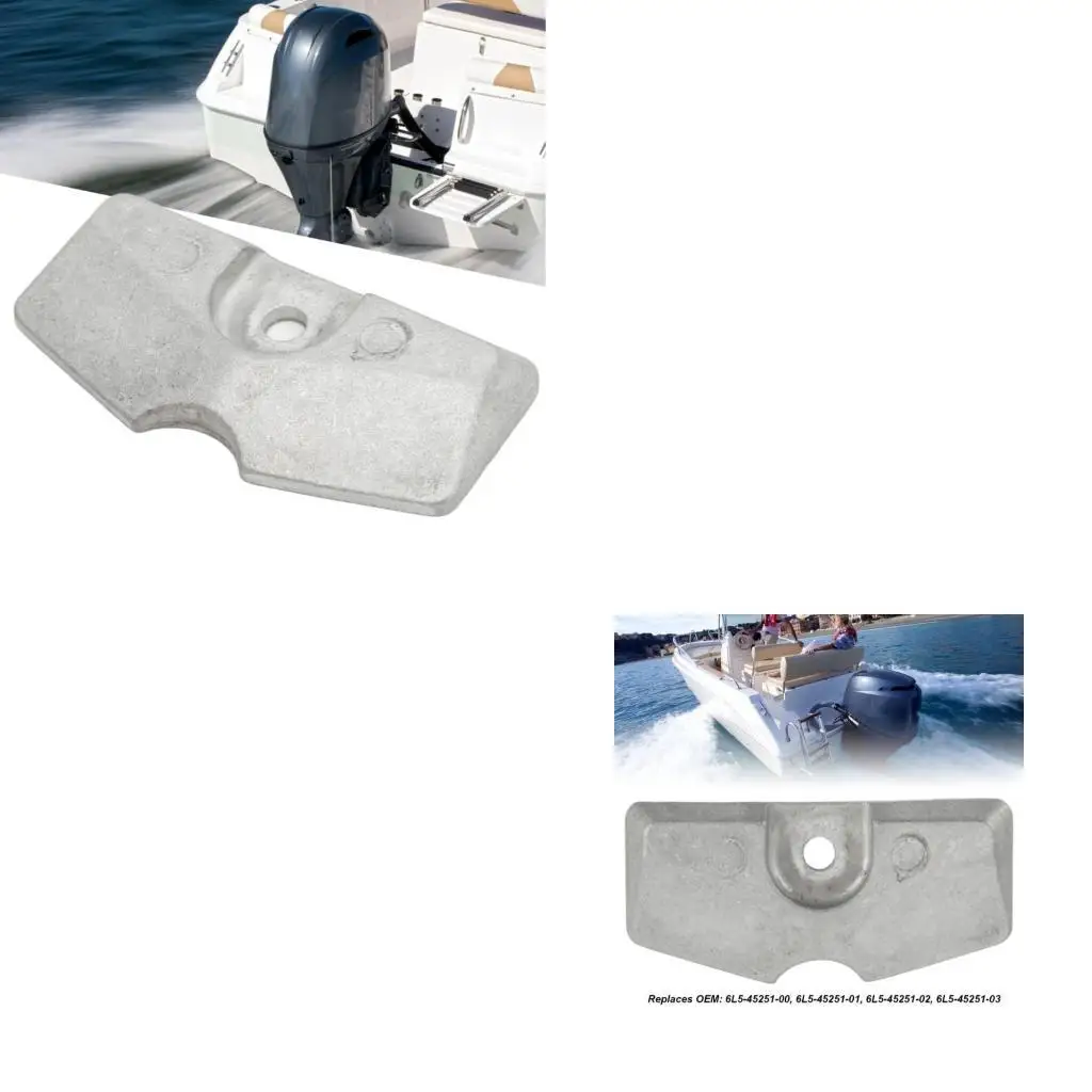 Marine Lower Unit Sacrificial Anode 6L5-45251-03 6L5-45251-00 6L5-45251-01 6L5-45251-02 Replacement Block, Single Metal Part for