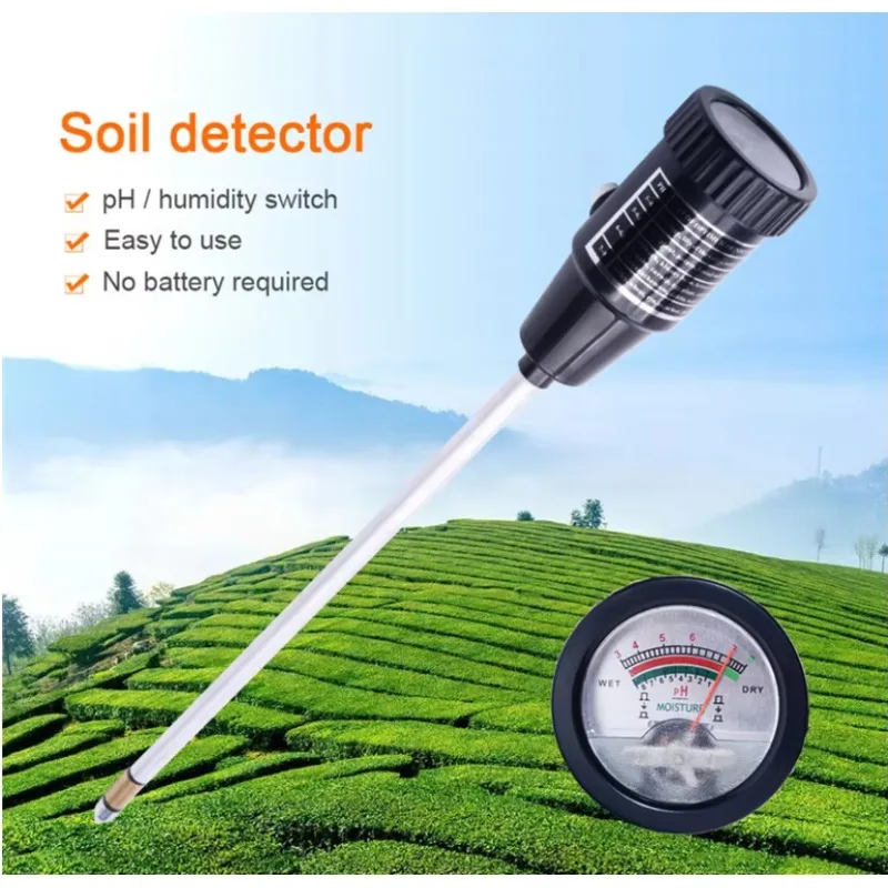 2 IN1 ハンドヘルドインスタントリーディングスクリーンロングタイプデジタル土壌PH水分センサー