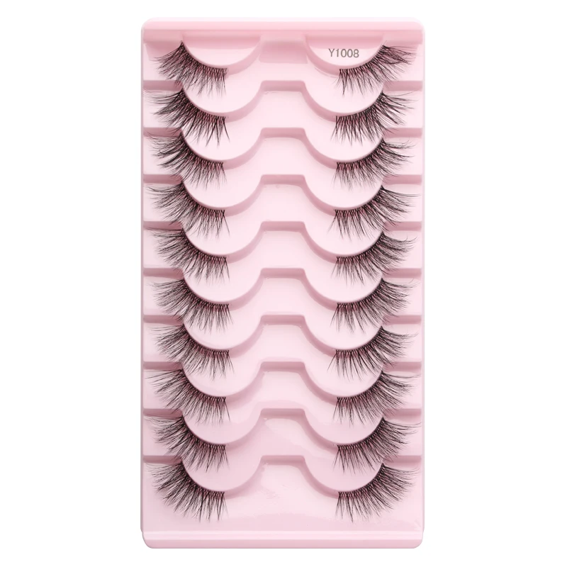 3/10 Pairs Mink False Eyelashes, Natural Fluffy Look