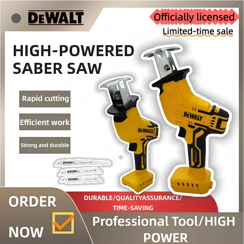 

Dewalt 2800RPM Saw Multifunctional Metal Wood Pipe Cutting Saw Power Tool Cordless Reciprocating Saw 20V Brushless Electric