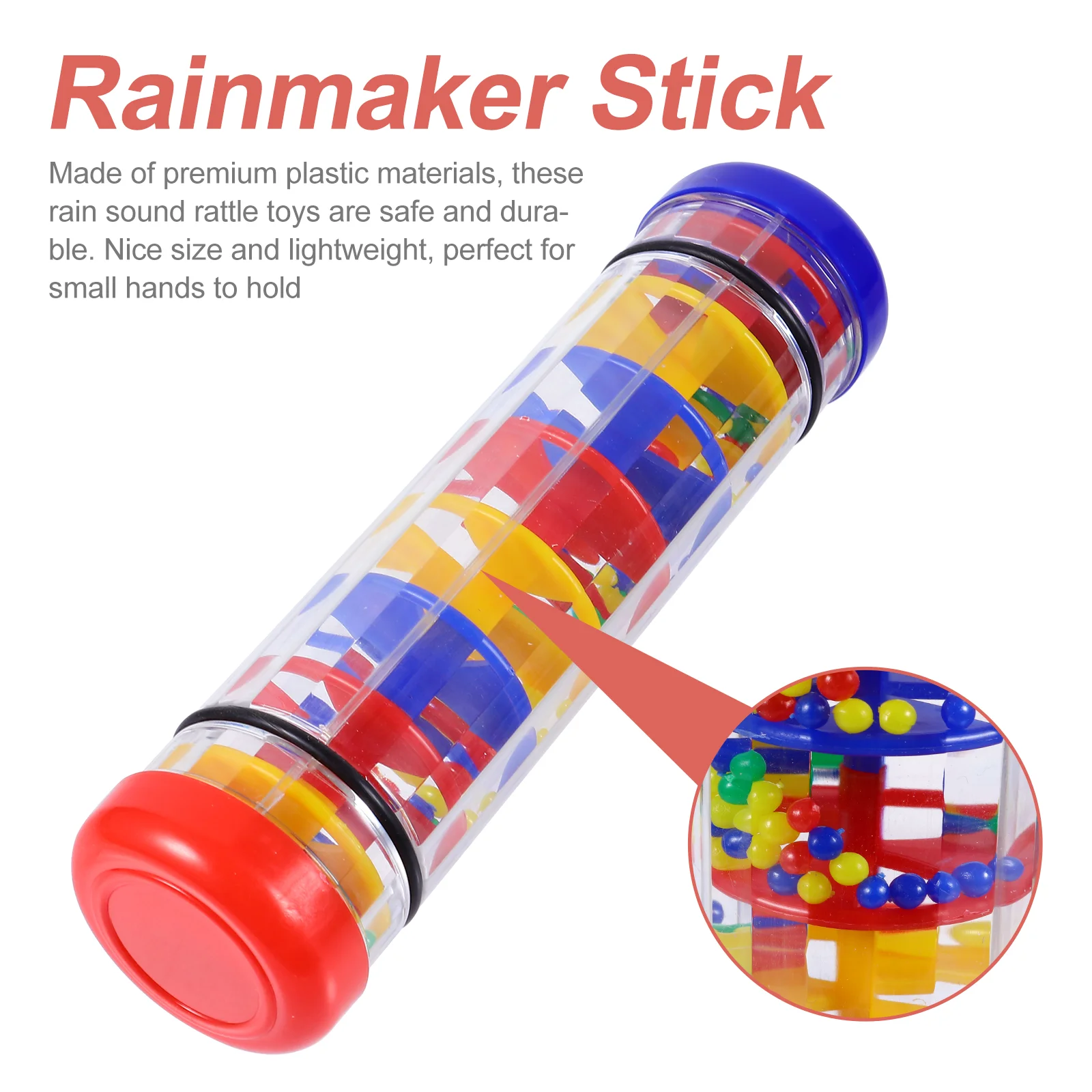 Rammelaar Muziekinstrument Percussie Peuter Speelgoed Regenstok 20X5Cm Plastic Sensorische Voor Baby 'S Regenmaker Stokken Buis Shaker