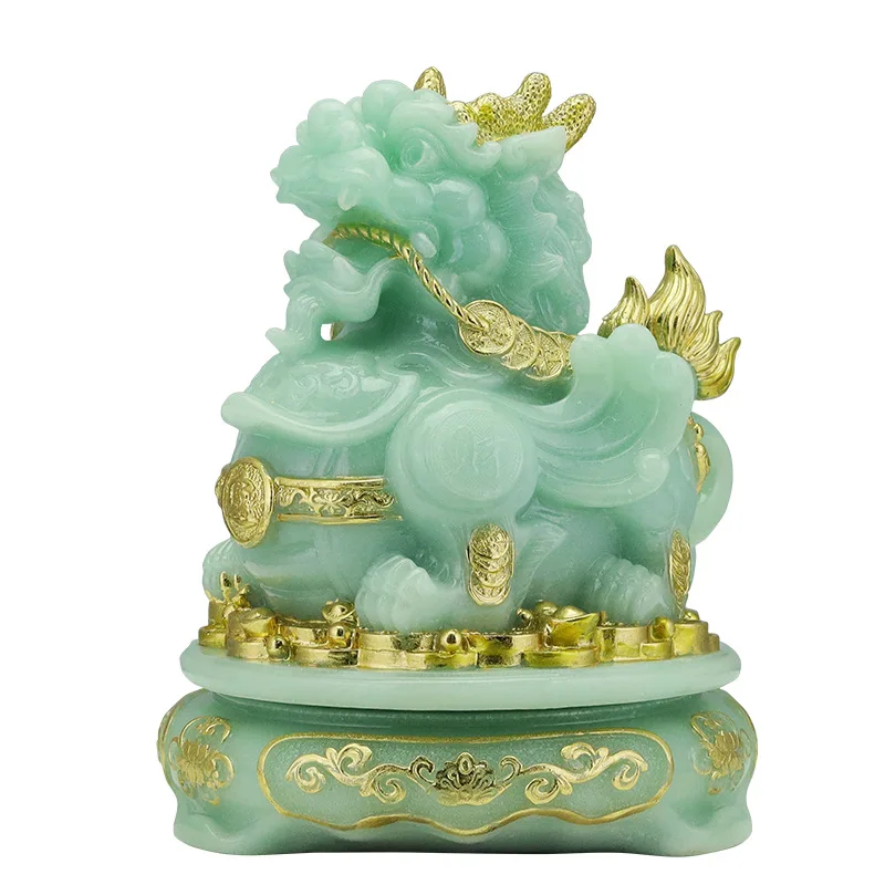 

Jade Pixiu ornament, gathering wealth, living room front desk, decoration, office