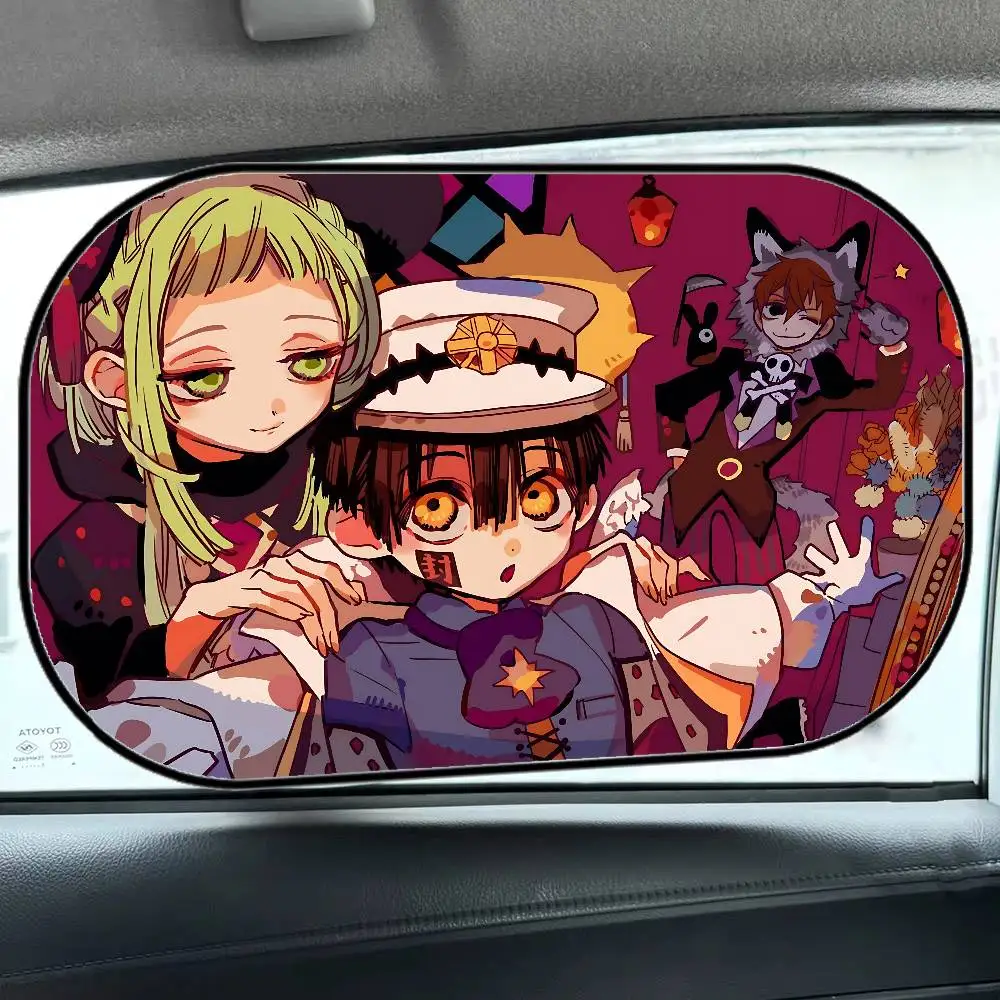 T-Toilett-bBound Hanako-kun نافذة جانبية ظلة سيارة فيلم الجانب نافذة Saunshades الزجاج الأمامي السيارات نافذة ظلة غطاء للطفل #5