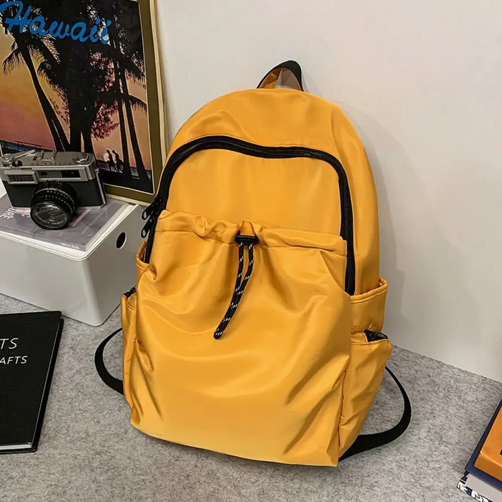 Portable Small Pack Sport Nylon Backpack Korean Style Handbag Solid Color Shoulder Bag Fitness Sport Casual Backpack Men