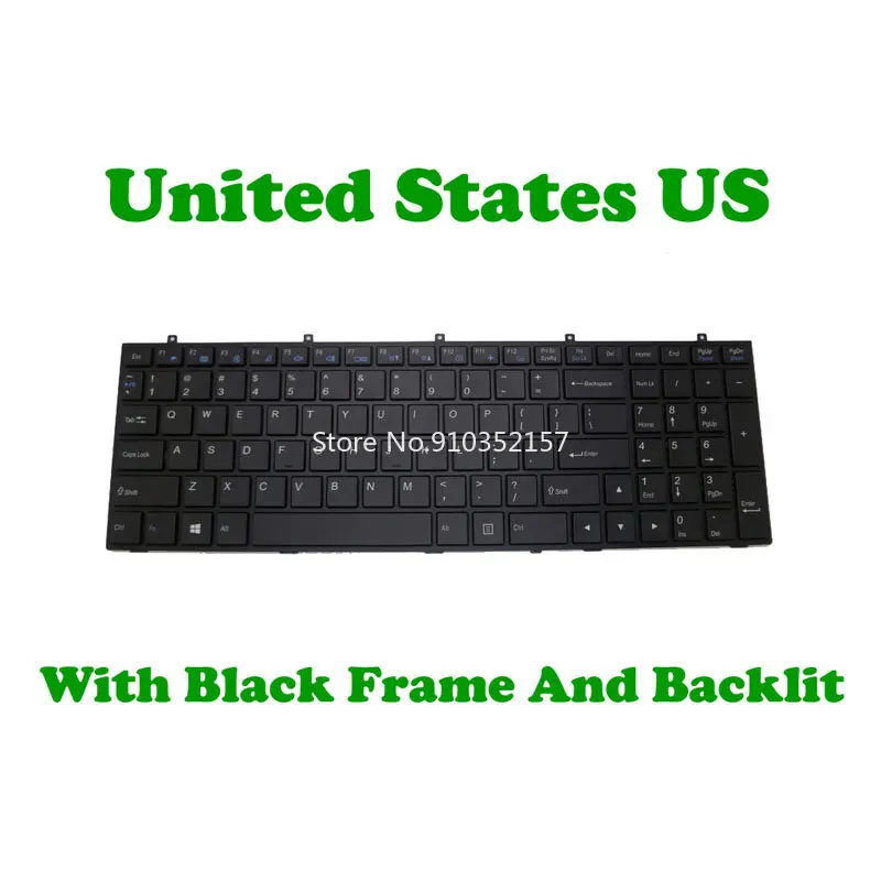 

Backlit Keyboard For Gigabyte P2742G P2742G-CF1 CF2 P27G P27K-CF1 CF2 Q2550M Q2552M Q2756N V2 United States US