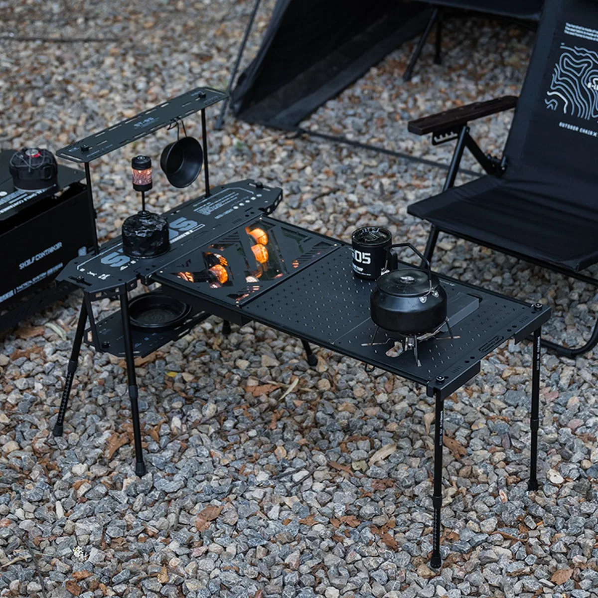 ShineTrip A503 IGT-System Aluminium-Legierung Skateboard-Tisch Outdoor Tragbarer Taktischer Vielseitiger Erweiterbarer Klappbarer Campingtisch